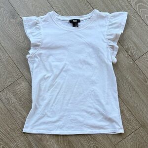 PAIGE White Flutter Sleeve Top